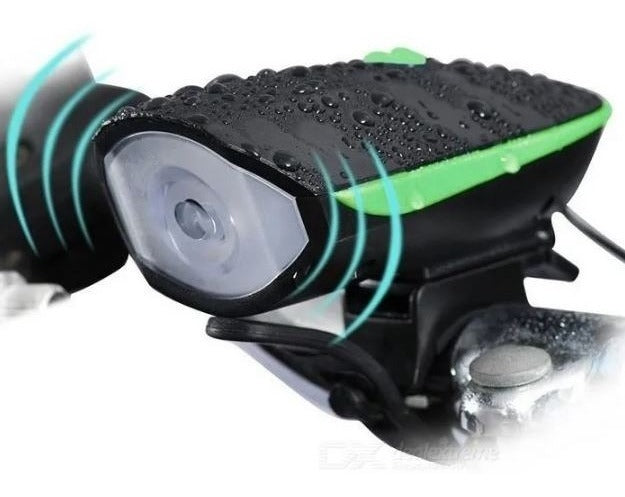 LuzBike Luz 250 Lúmens Real – Iluminación Potente y Bocina de Alta Decibelios