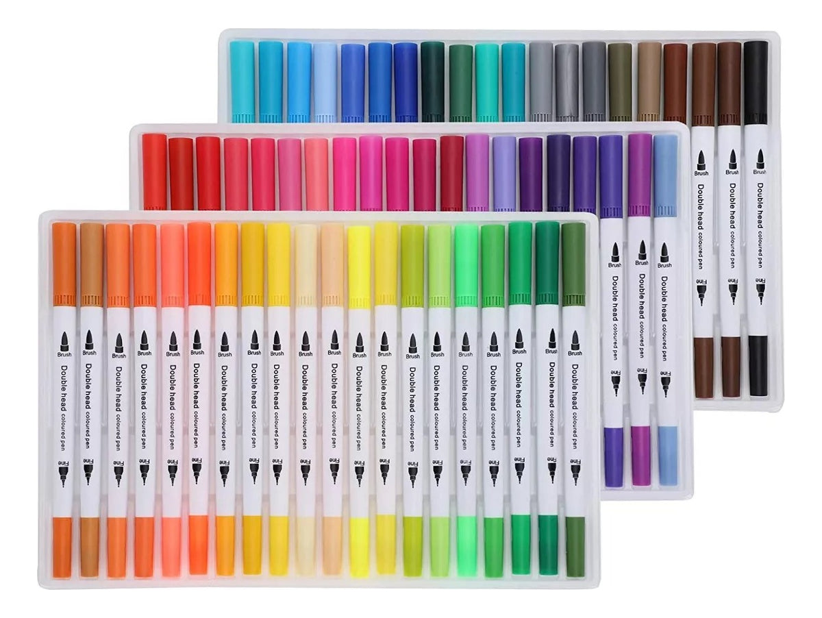 MarcadoresArt Doble Punta 60 Colores – Amplia Gama de Colores Vibrantes