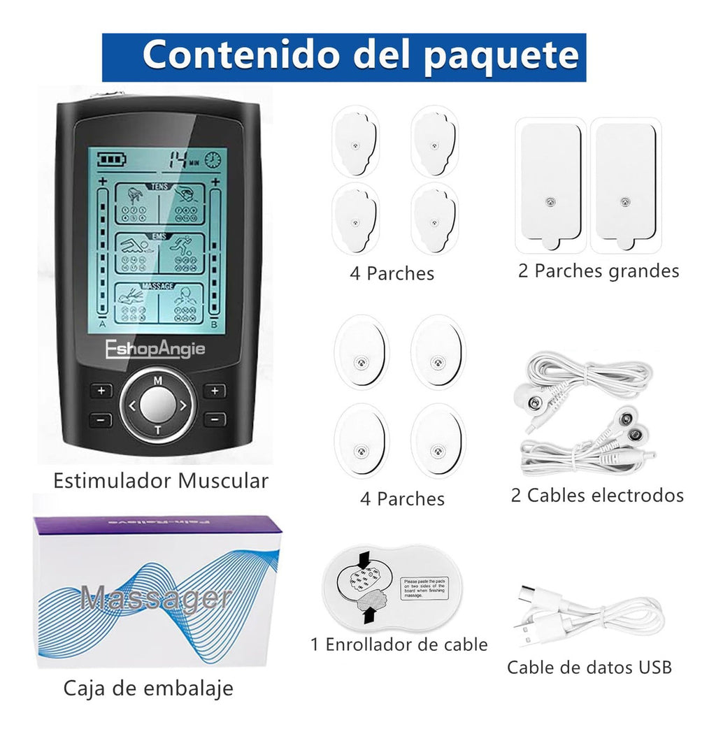 Tens Electroestimulador Muscular – 36 Modos de Electroterapia para Alivio del Dolor