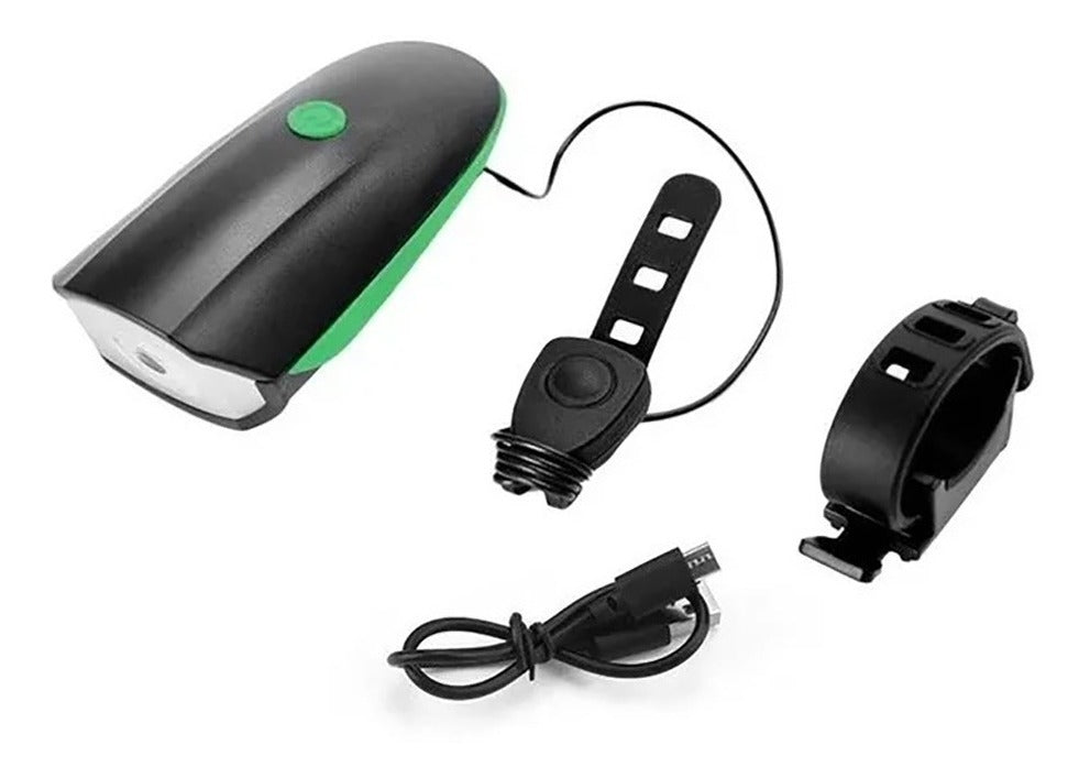 LuzBike Luz 250 Lúmens Real – Iluminación Potente y Bocina de Alta Decibelios