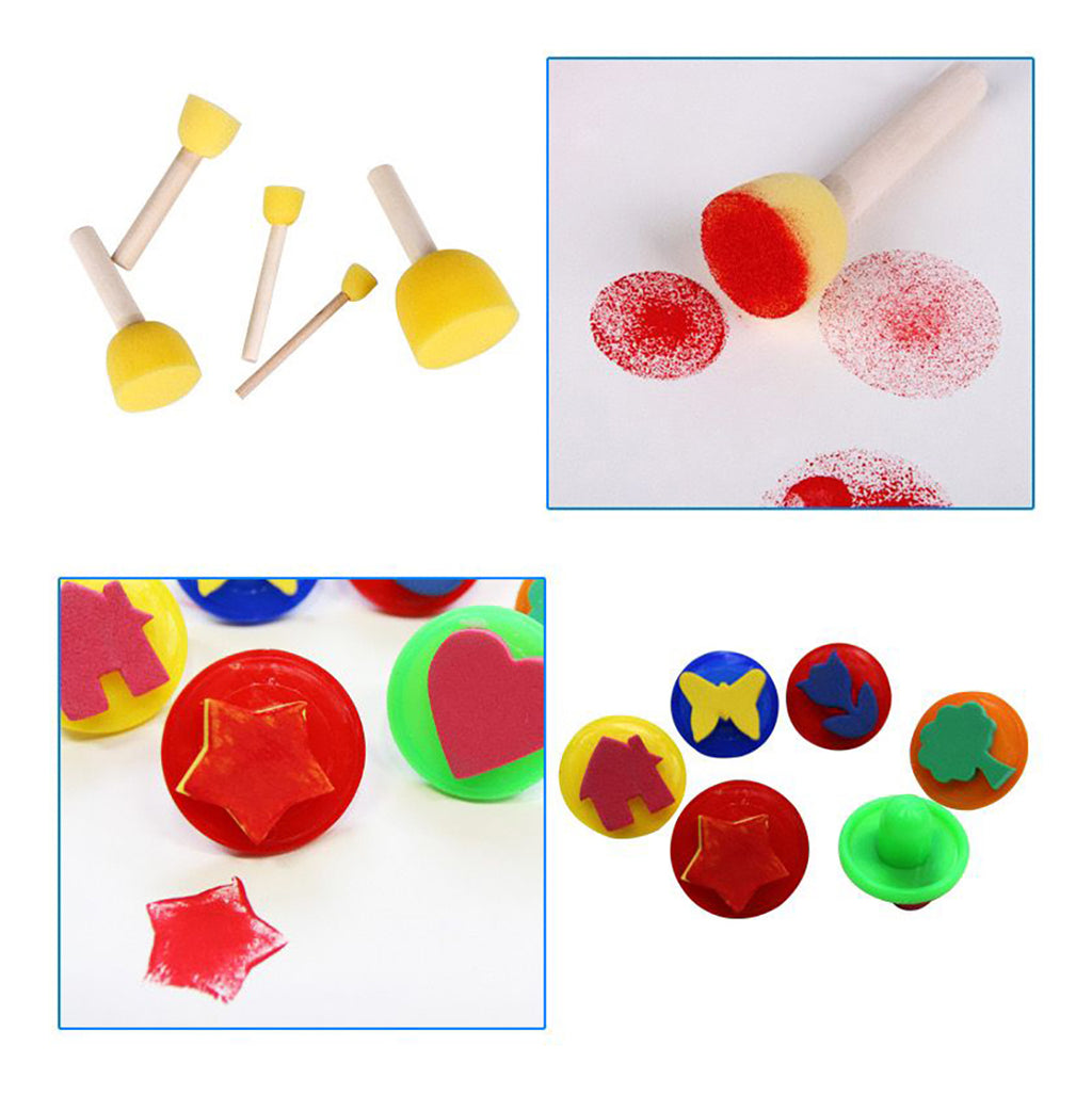 Set29 Esponja Cepillo Brocha Pincel – Experiencia Creativa y Segura para Niños