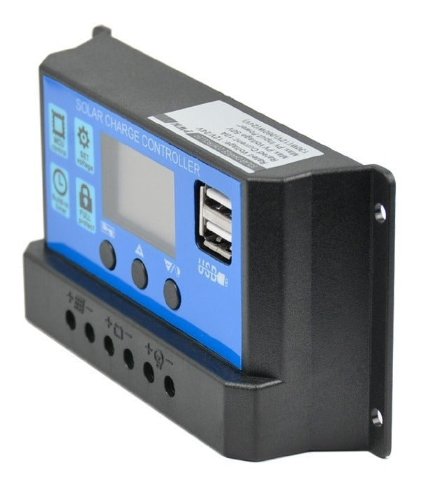 Regulador De Carga Solar Digital 12v 24v 10a 2usb – Control Preciso Y Eficiente De Carga