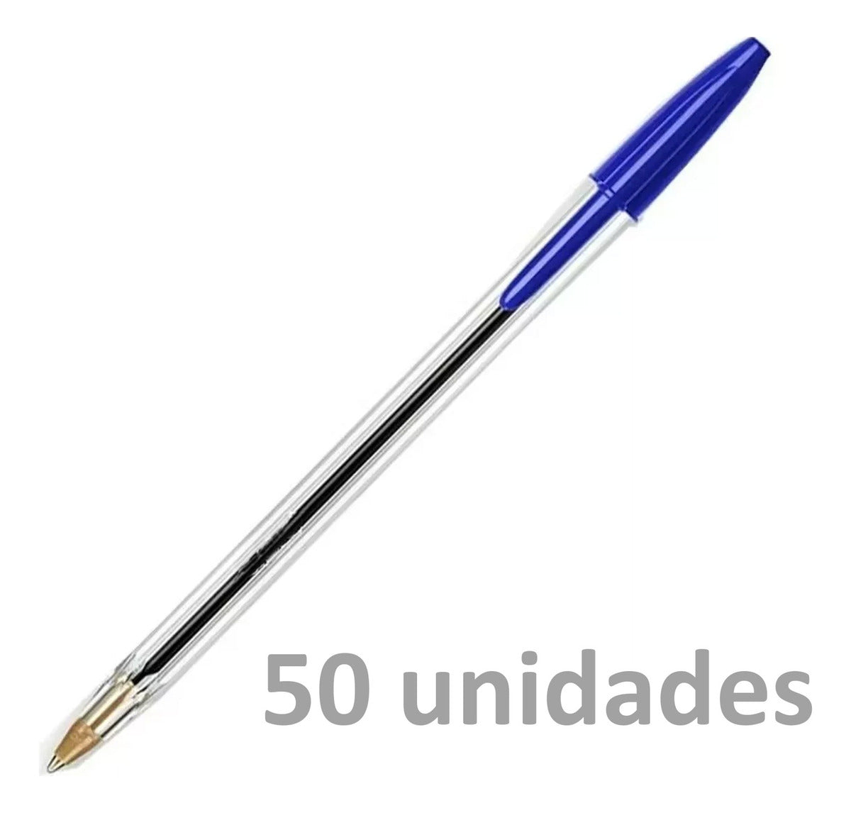 Caja 50 Lápiz Pasta Bolígrafos Azul Punta Redonda – Experiencia de Escritura Excepcional