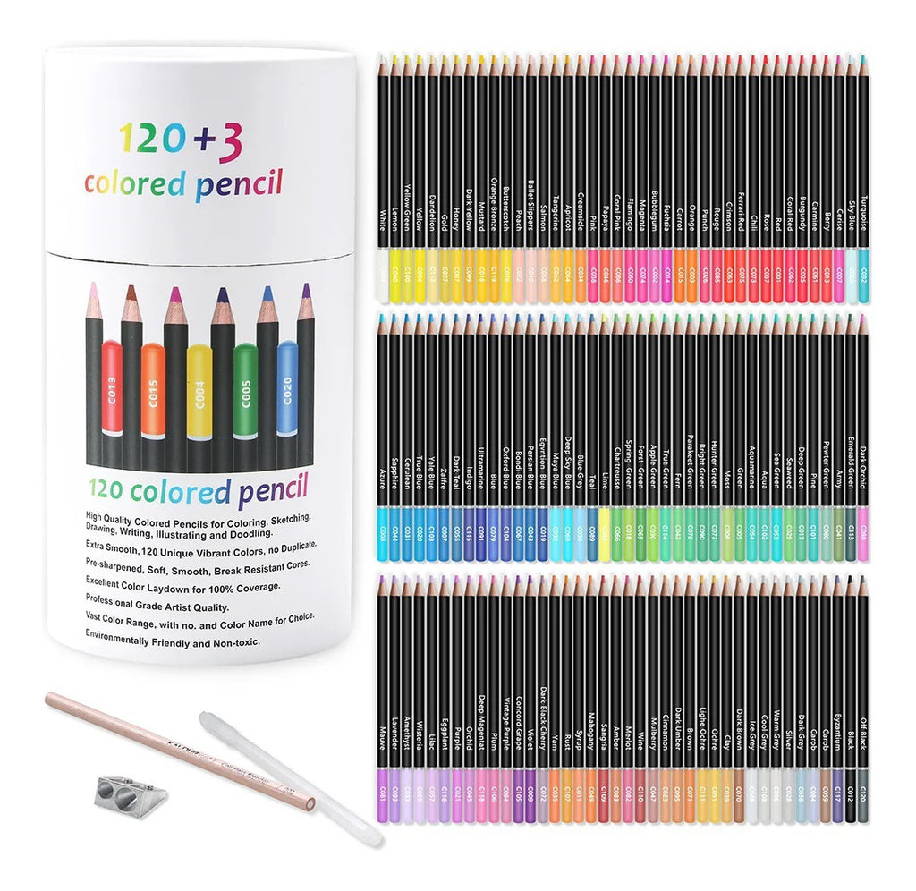 MarcaX Set 120 Lapices Colores Profesional – Colores Vibrantes para Artistas
