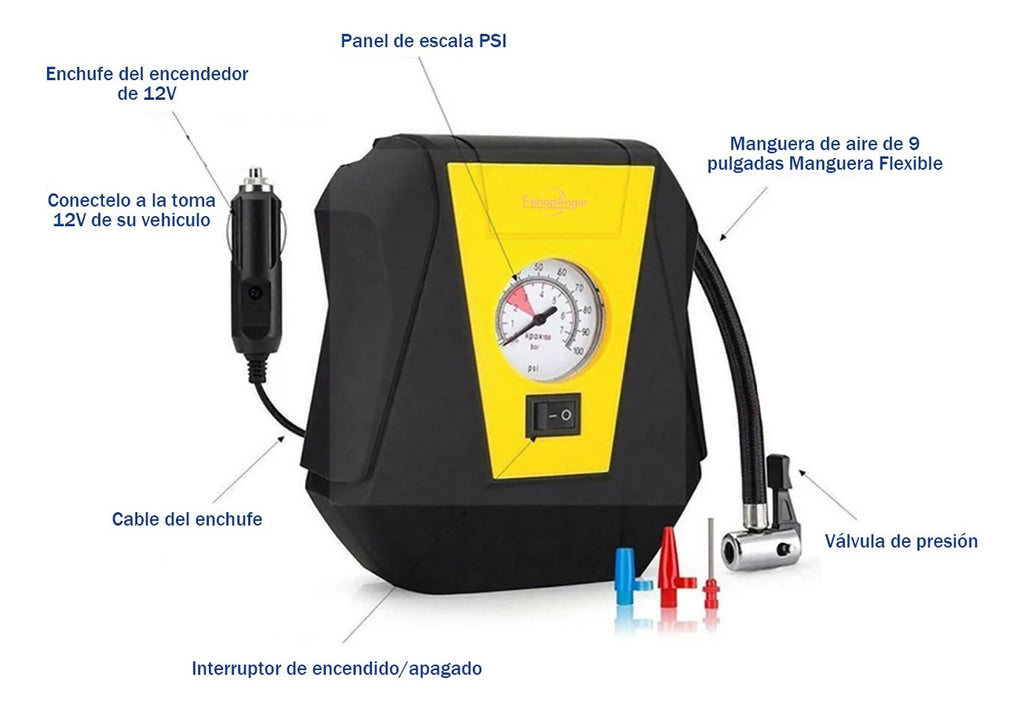 Calgary Compresor De Aire 12v – Inflado Rápido Y Preciso