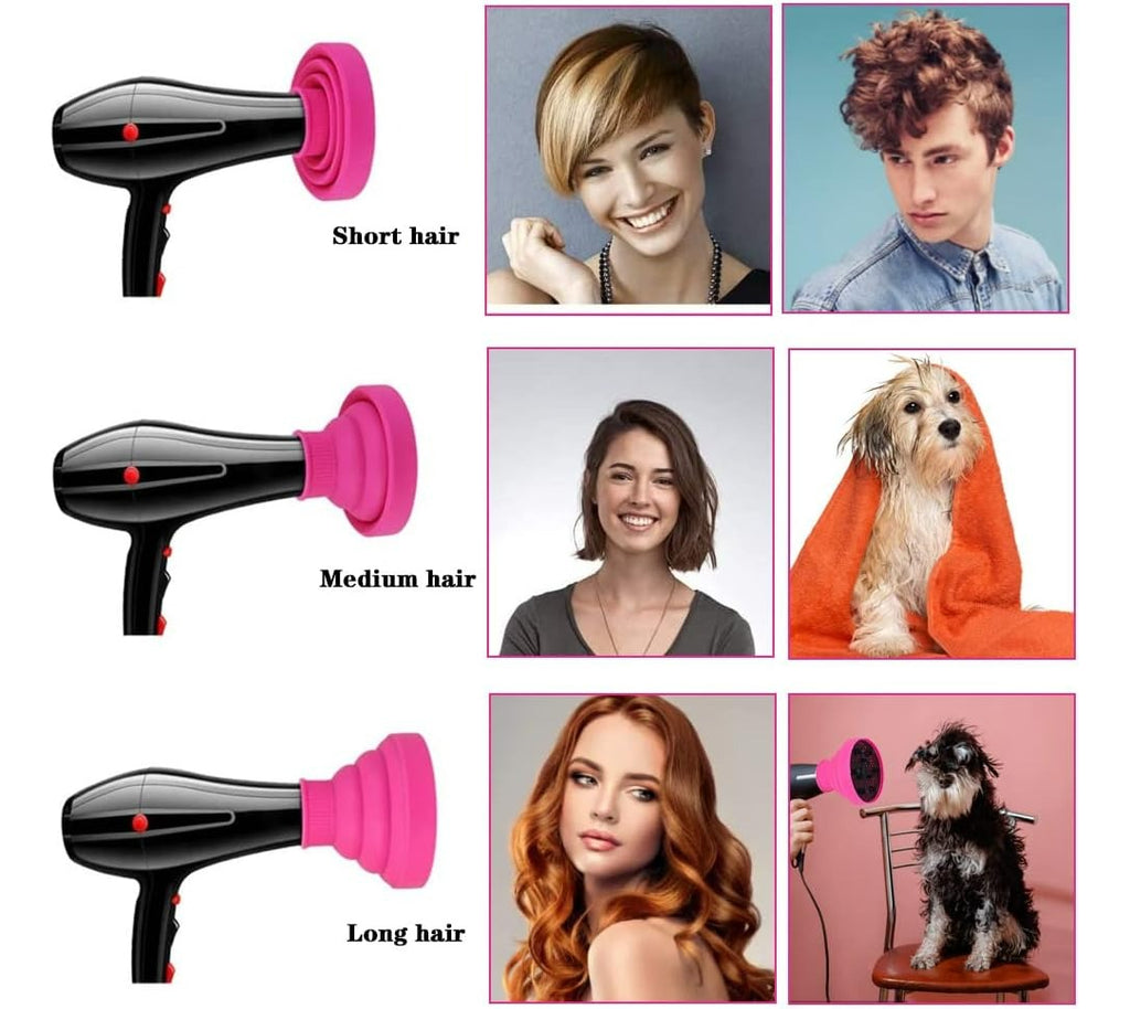 WAB Difusor De Secador De Pelo De Silicona Plegable – Rizos Definidos Sin Dañar El Cabello