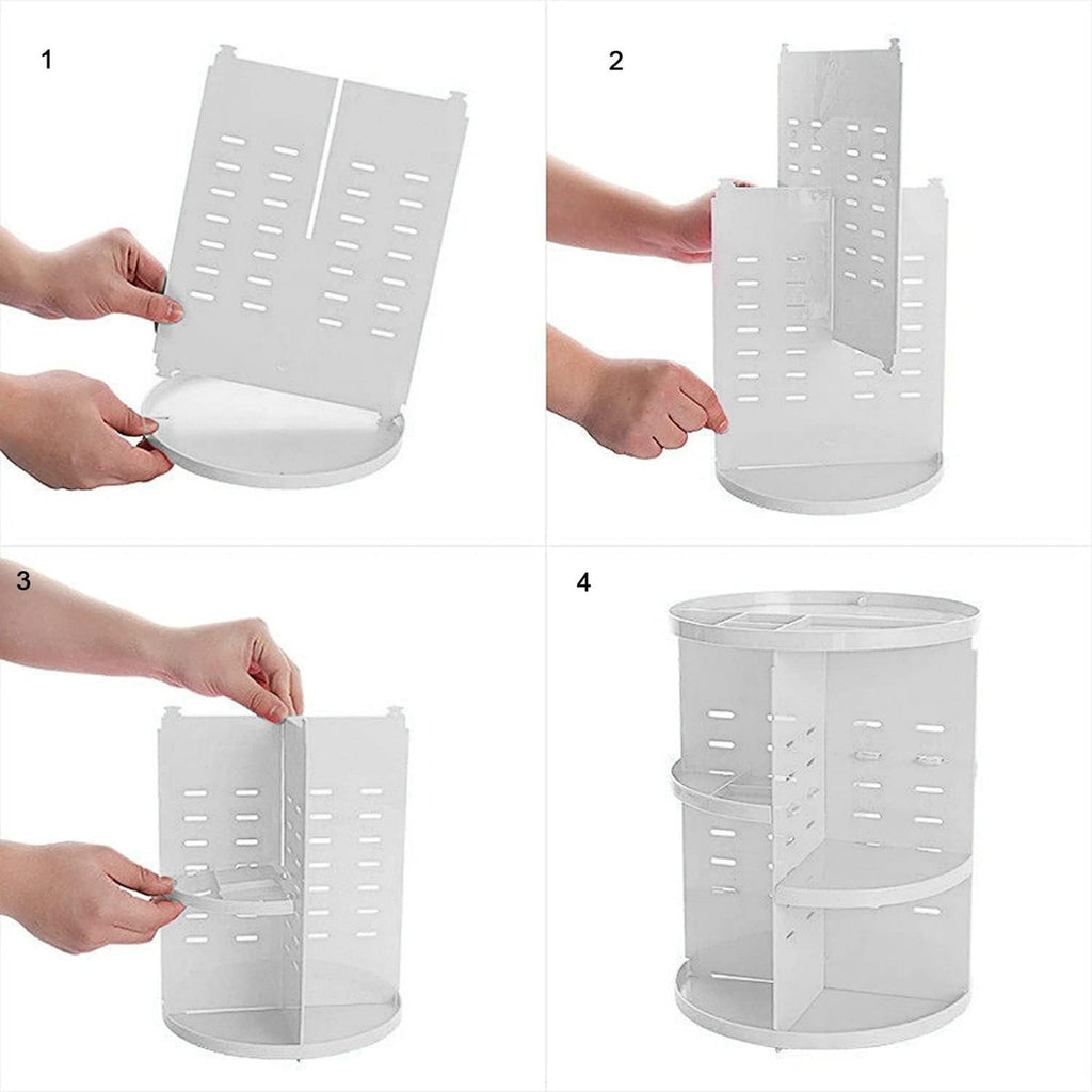Organizador De Maquillaje Cosmetiquero Giratorio 360 Grados – Almacenamiento Eficiente y Elegante