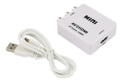 Adaptador Conversor AV RCA a HDMI – Mejora la Calidad de Imagen y Sonido