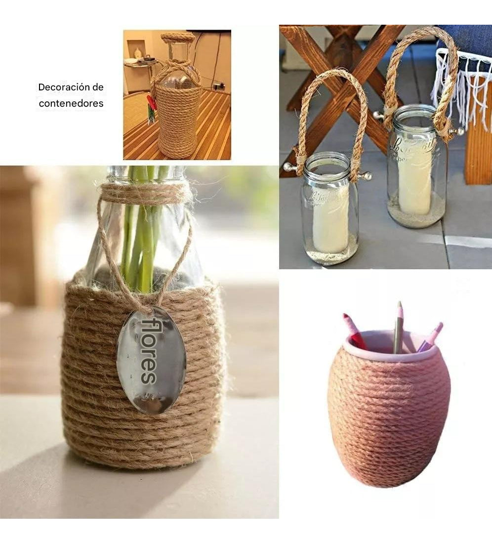 Cuerda Cáñamo Yute 10 Mts 8 Mm – Resistencia Excepcional para Decoración y Artesanías