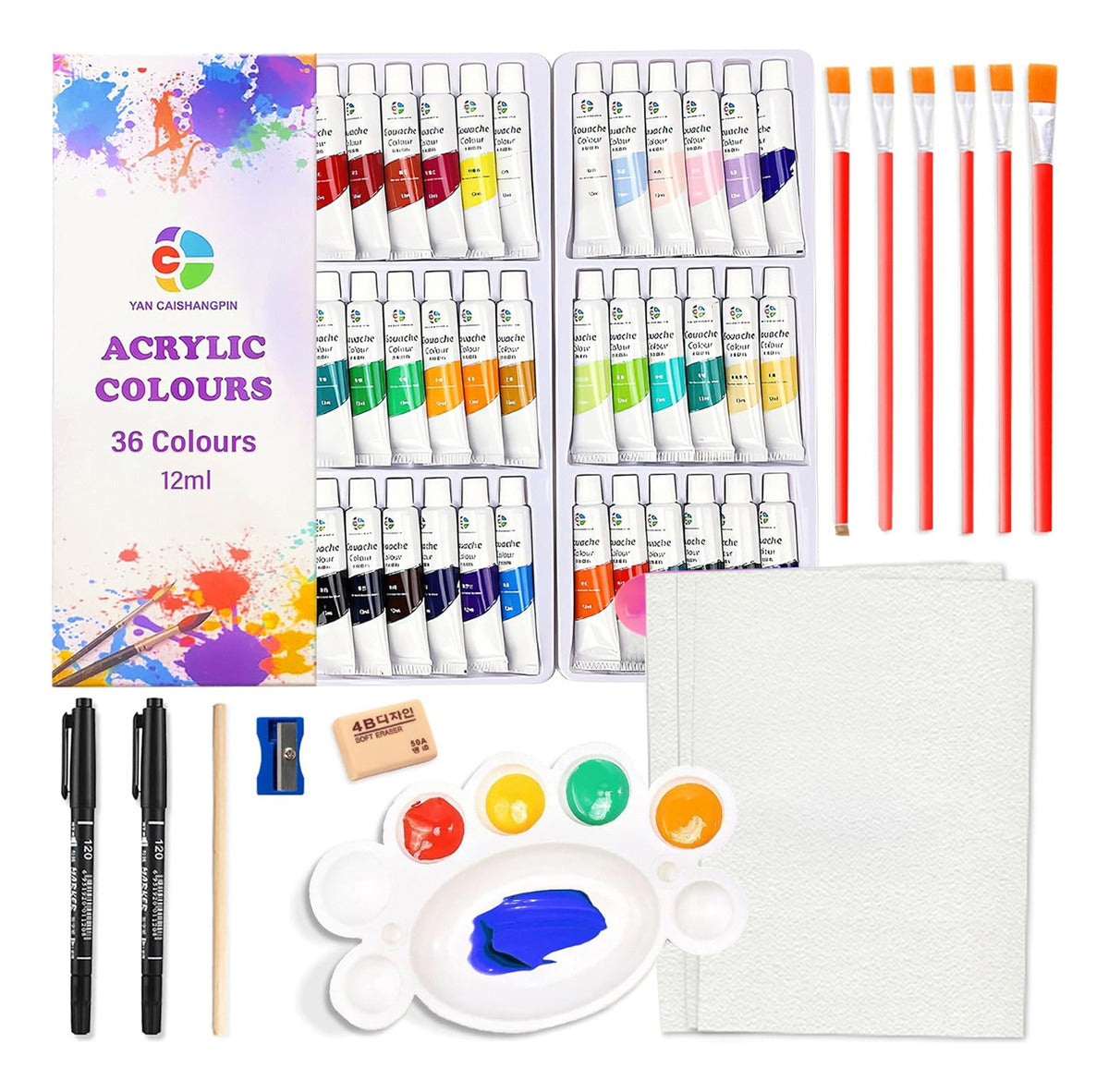 Kit De Pintura 59 Pzs – Set Completo Para Artistas Con Colores Vibrantes