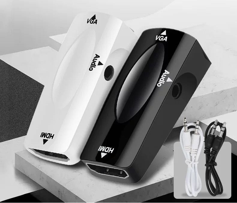 Adaptador HDMI A VGA Con Audio HD – Solución Versátil Para Presentaciones