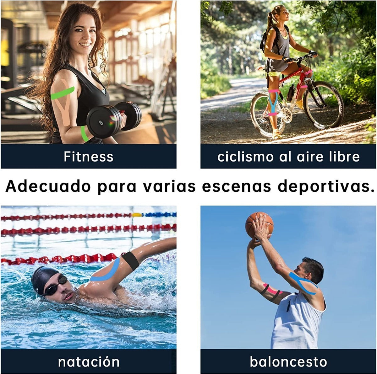 Cinta Kinesiológica Soporte Muscular 5cm 5mts – Alivio para Molestias Musculares
