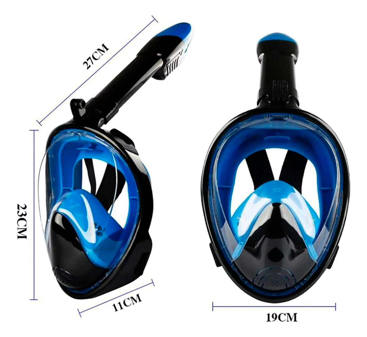 Marca Máscara Snorkel Fullface – Diseño Antiniebla Con Soporte GoPro