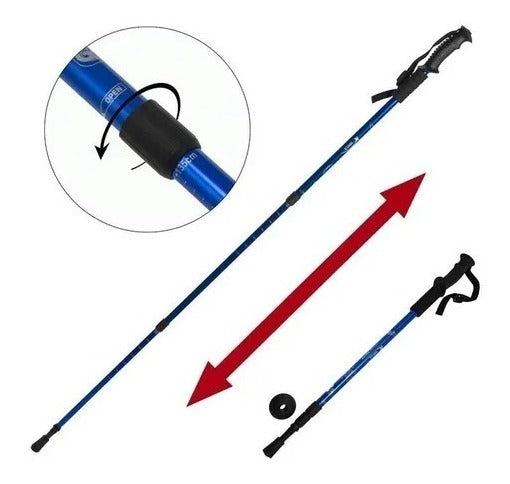 MarcaX Pack 2 Bastón Trekking 3 Tramos – Ultraligero y Antishock