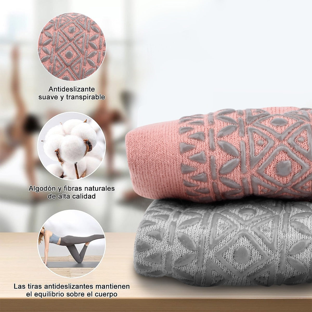Calcetines Antideslizantes Yoga Pilates – Máximo Confort y Estabilidad