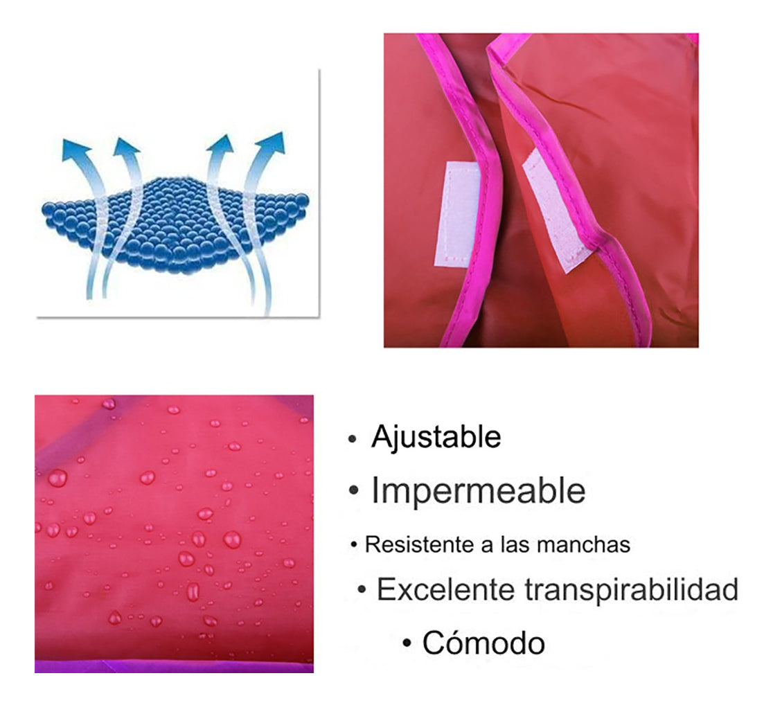 Babero Delantal Pechera Niño Niña – Impermeable y Fácil de Limpiar