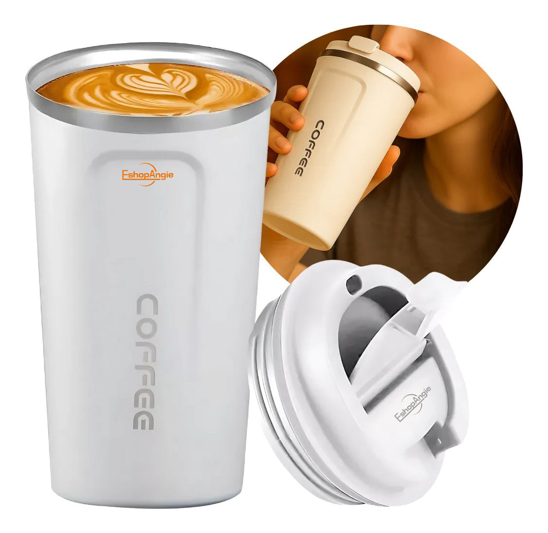 Termo Mug Café – Acero Inoxidable Portátil 380ml