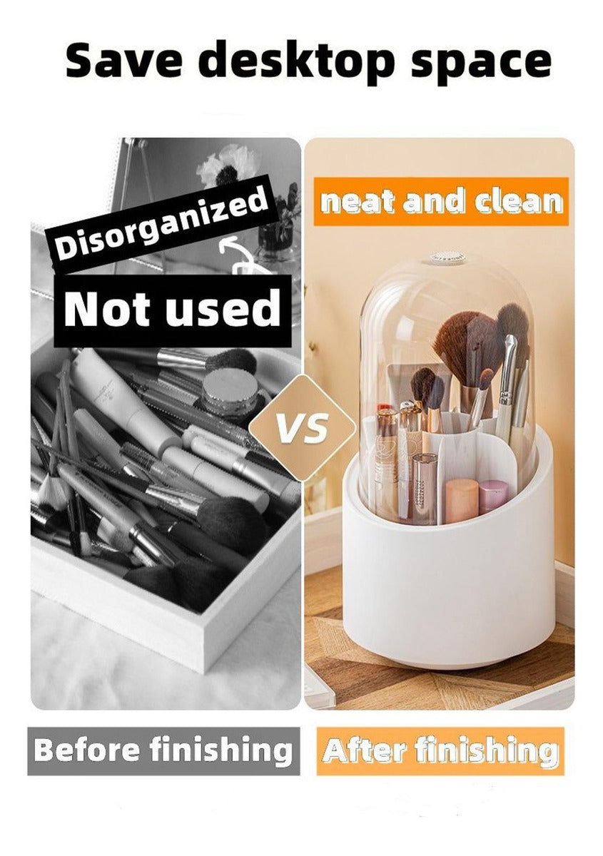 Organizador 360 Giratorio – Organización Eficiente Para Brochas y Lápices Cosméticos