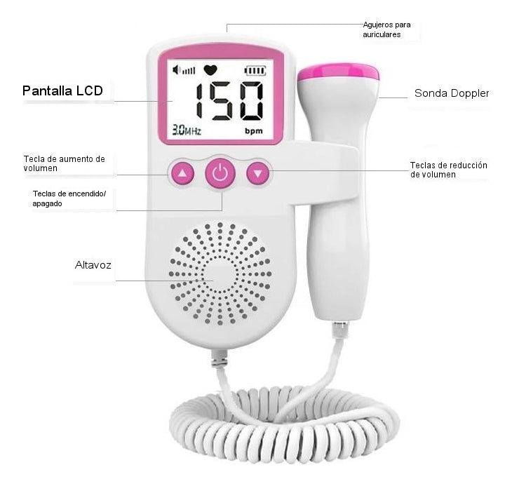 Deltamed Monitor Fetal Doppler Latidos Contec – Fiabilidad y Precisión Mejoradas