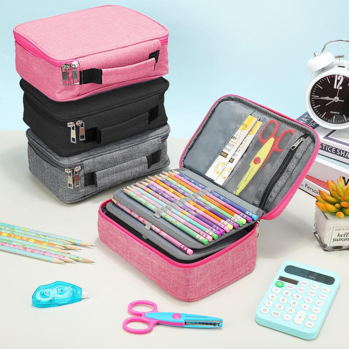 Organizador Escolar Estuche Para Lápices 72 Ranuras – Máxima Organización y Comodidad