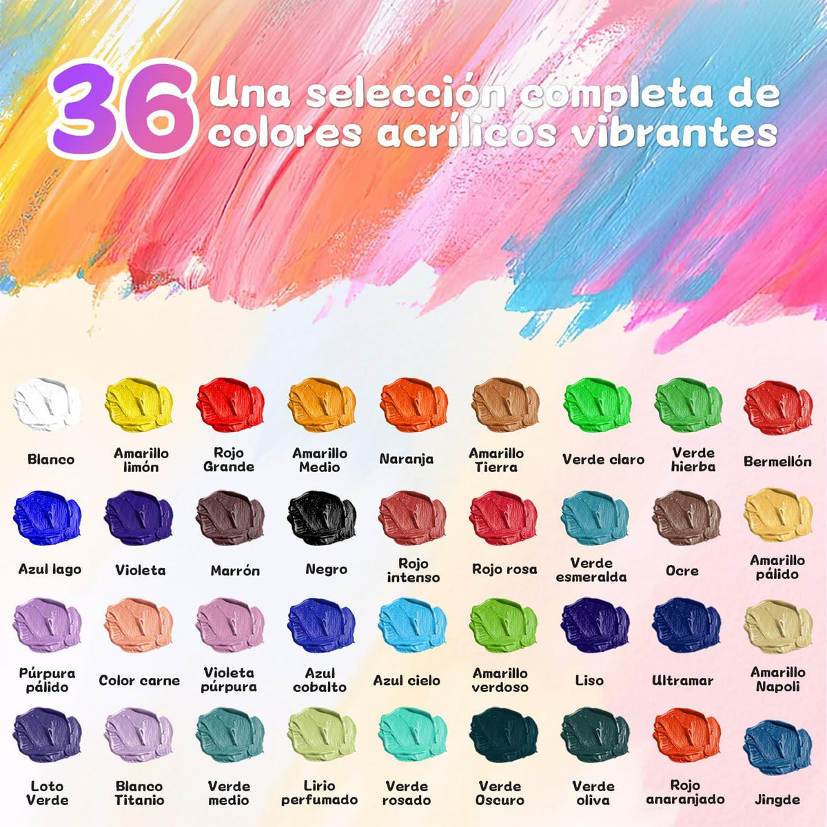 Kit De Pintura 59 Pzs – Set Completo Para Artistas Con Colores Vibrantes