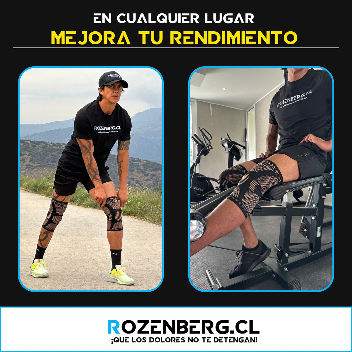 Rozenberg Rodilleras Compresión X2 – Alivio y Protección Con Fibra De Cobre