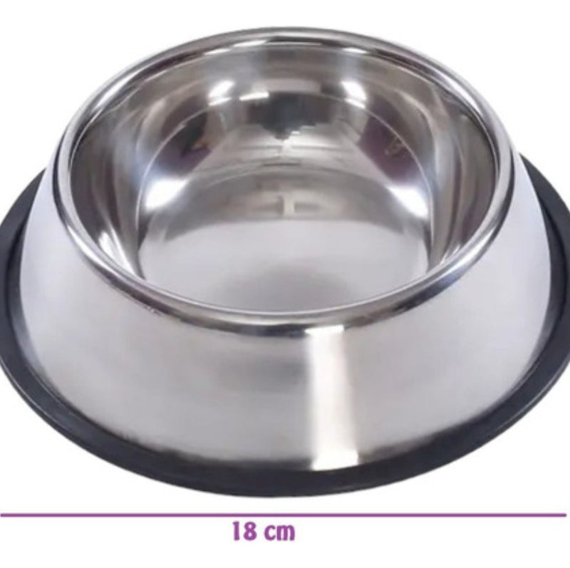 Rozenberg Comedero Perro Platos Para Perros Gatos 18cm – Material de Acero Inoxidable Durable