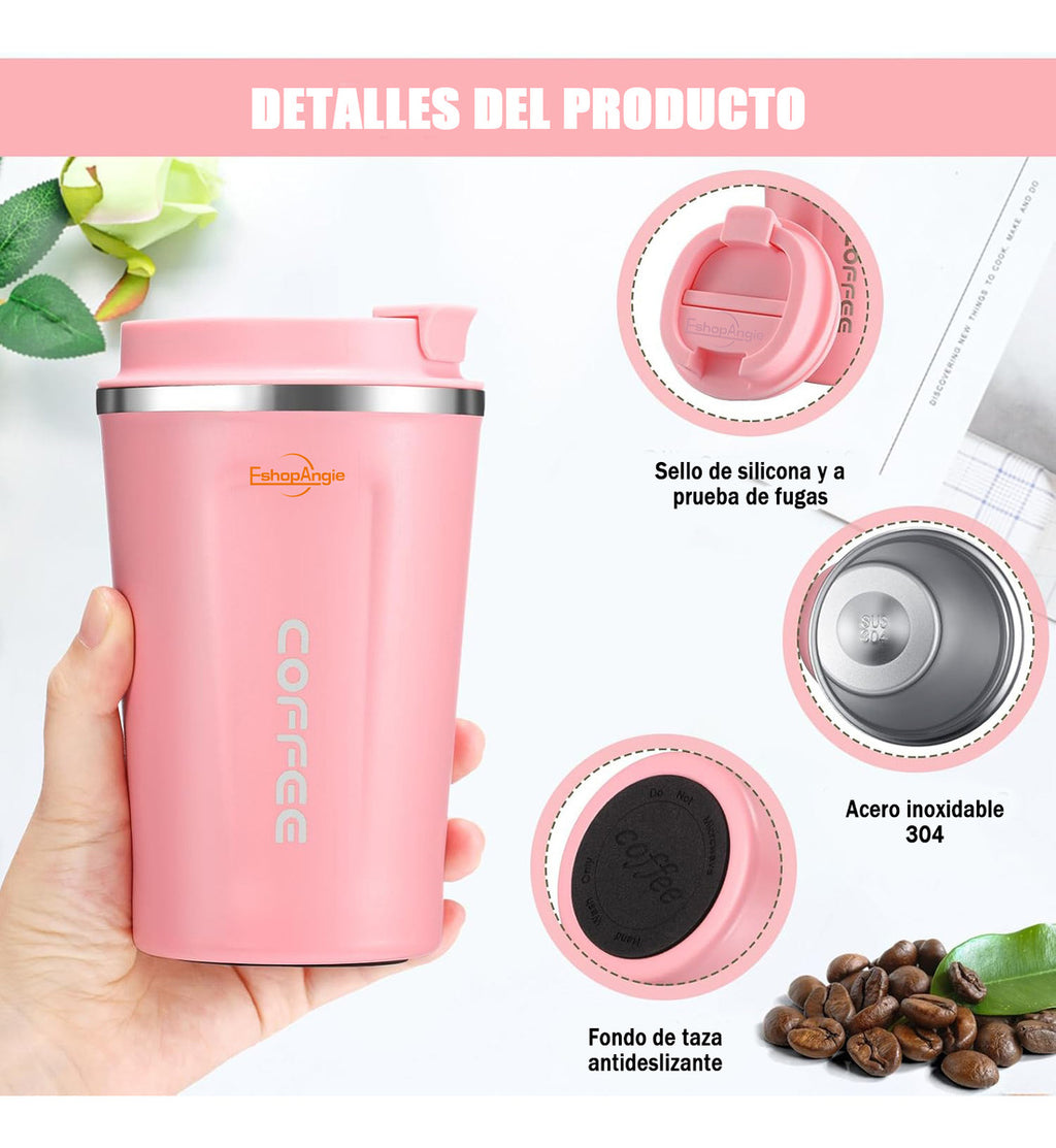 Termo Mug Café – Acero Inoxidable Portátil 380ml