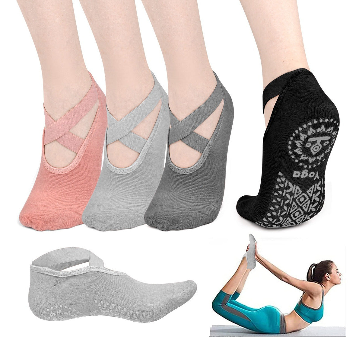 Calcetines Antideslizantes Yoga Pilates – Máximo Confort y Estabilidad