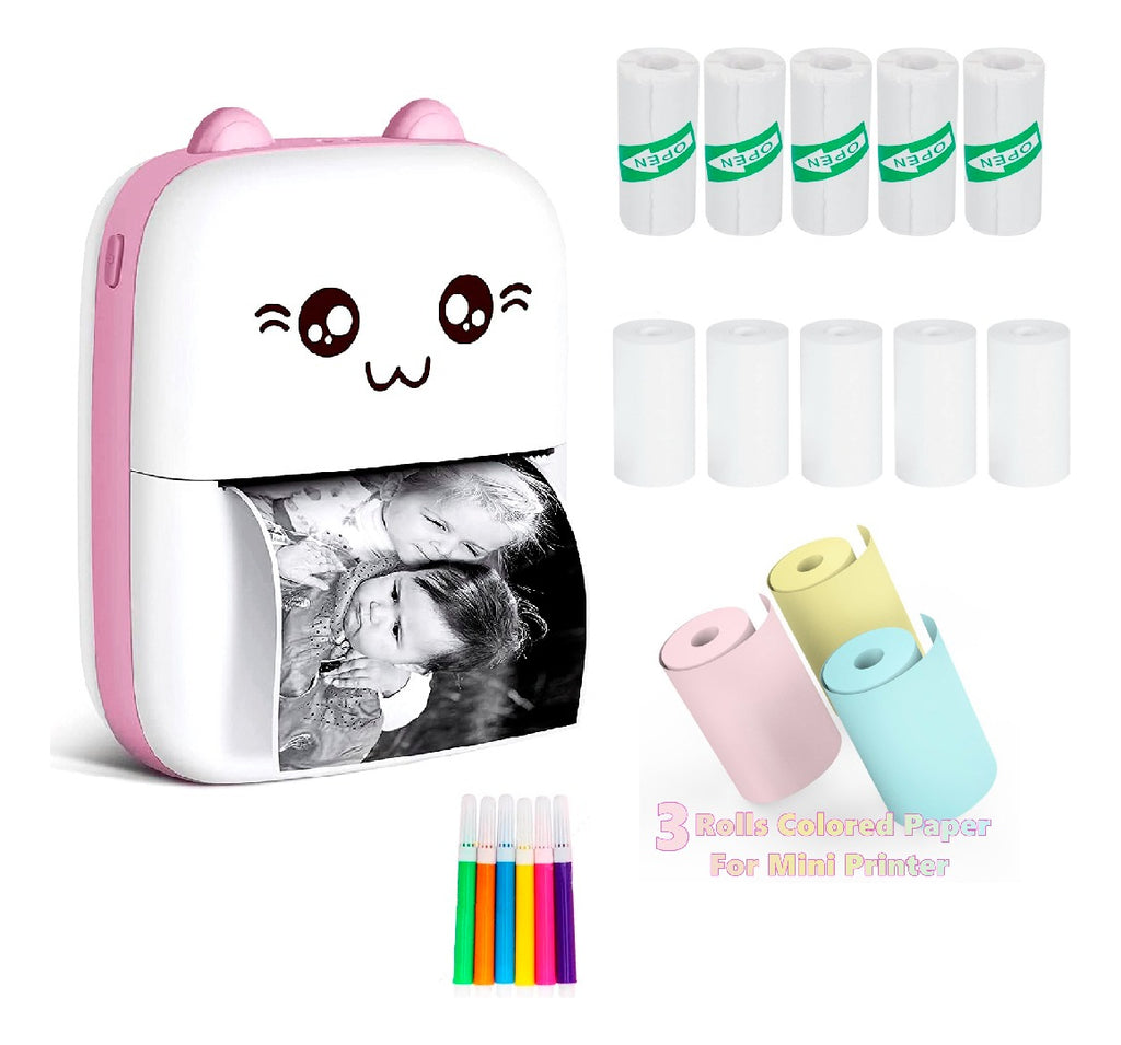 Gatita Mini Impresora Térmica Bluetooth – Impresión Rápida y Eficiente