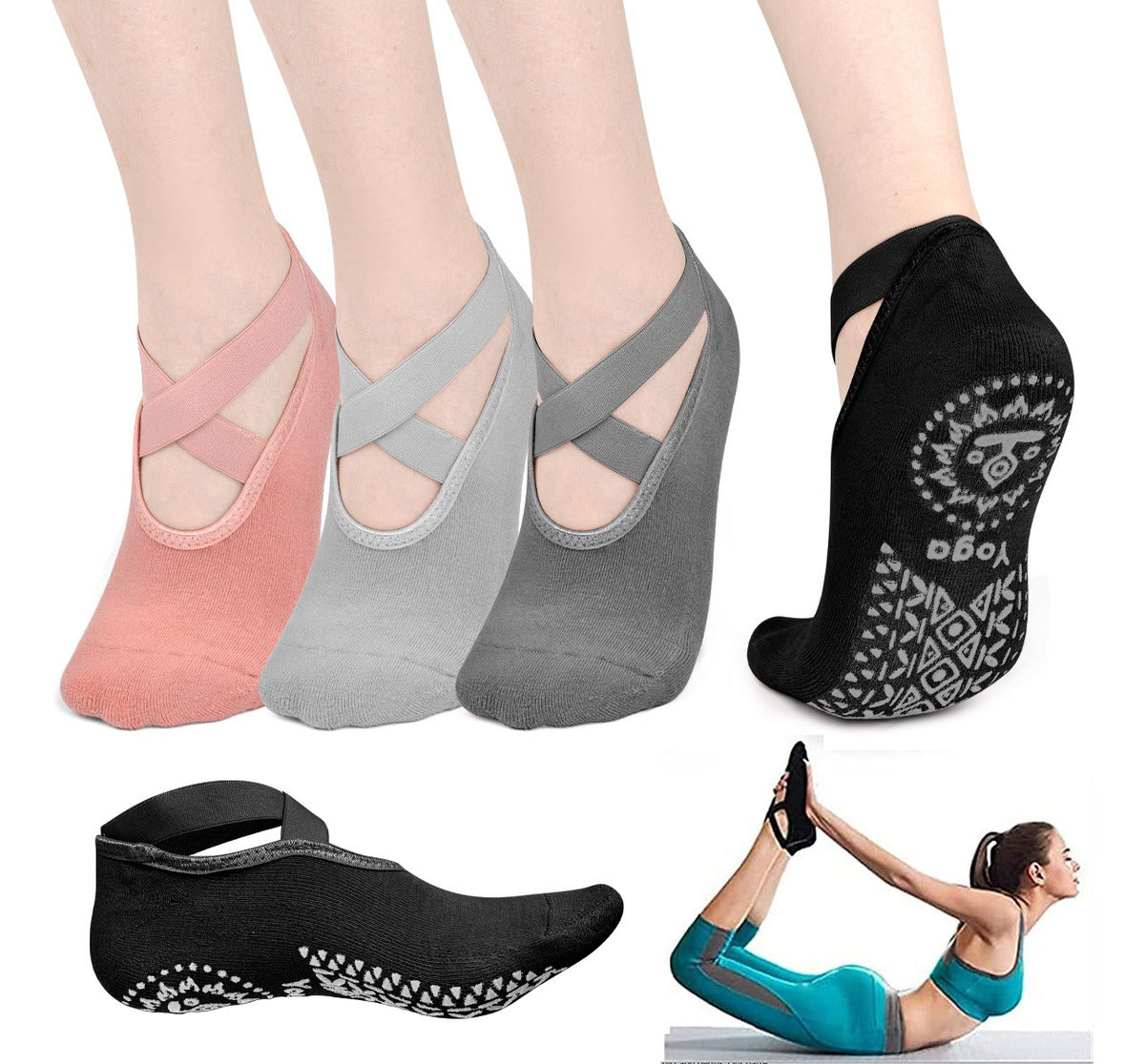 Calcetines Antideslizantes Yoga Pilates – Máximo Confort y Estabilidad