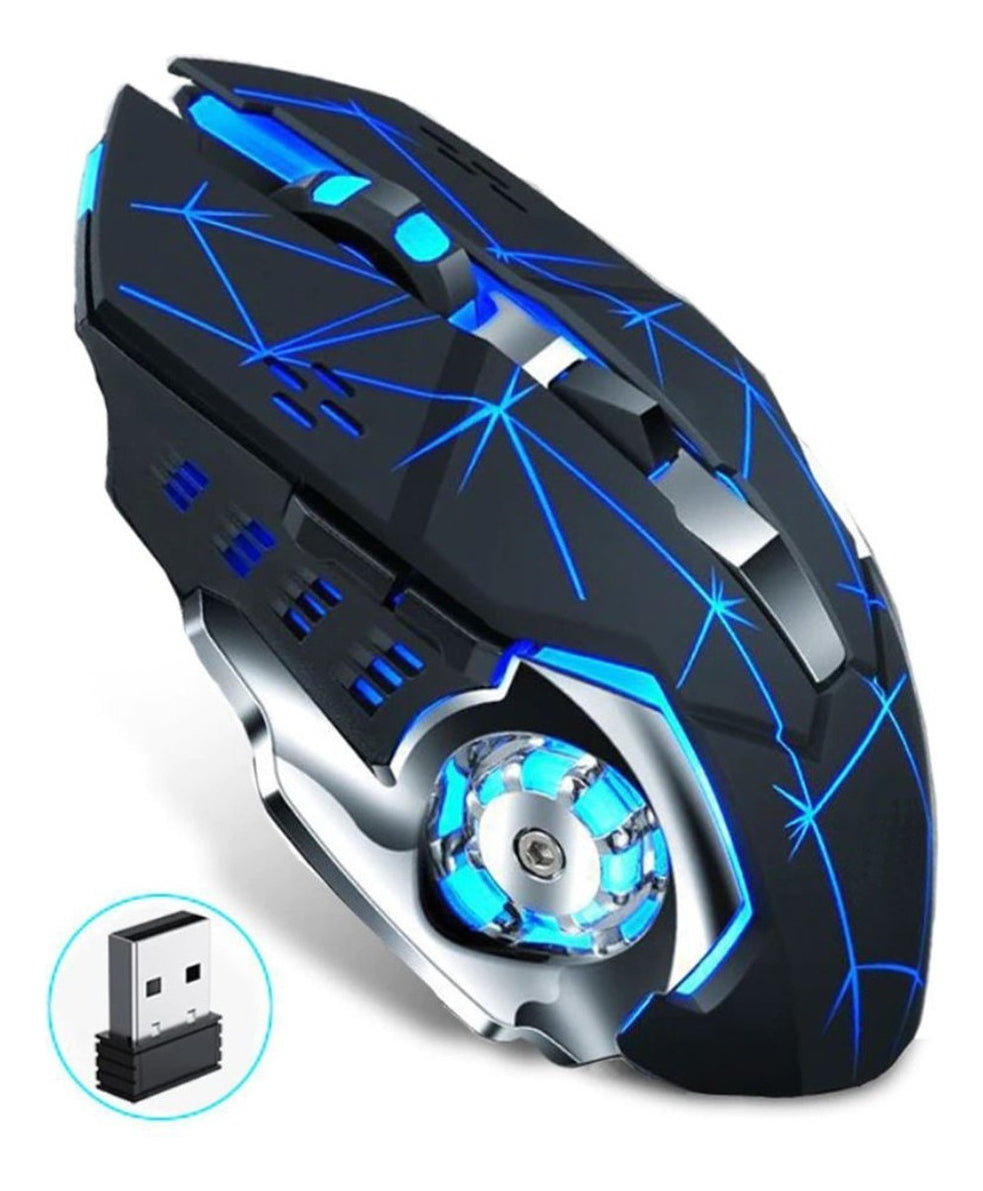 GamingPro Mouse Inalámbrico RGB – Clic Silencioso para Juegos Sin Distracciones