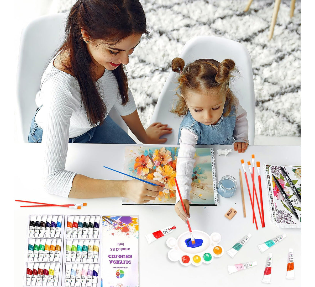 Kit De Pintura 59 Pzs – Set Completo Para Artistas Con Colores Vibrantes
