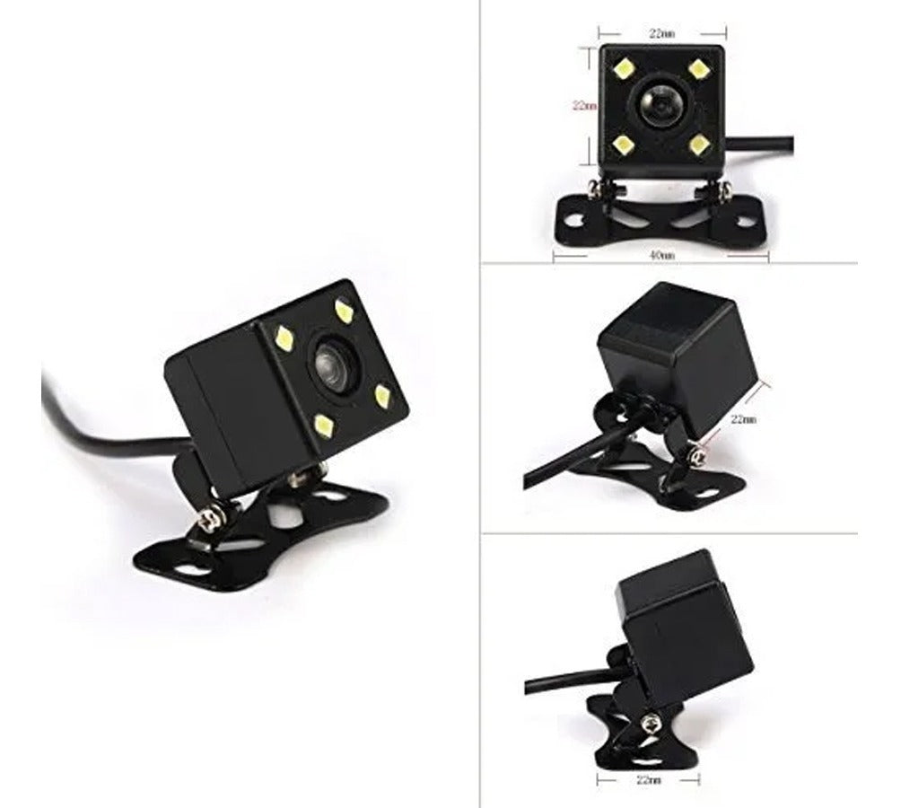 Cámara Autoretroceso Visión Nocturna 4 Led IP68 – Amplio Ángulo de Visión