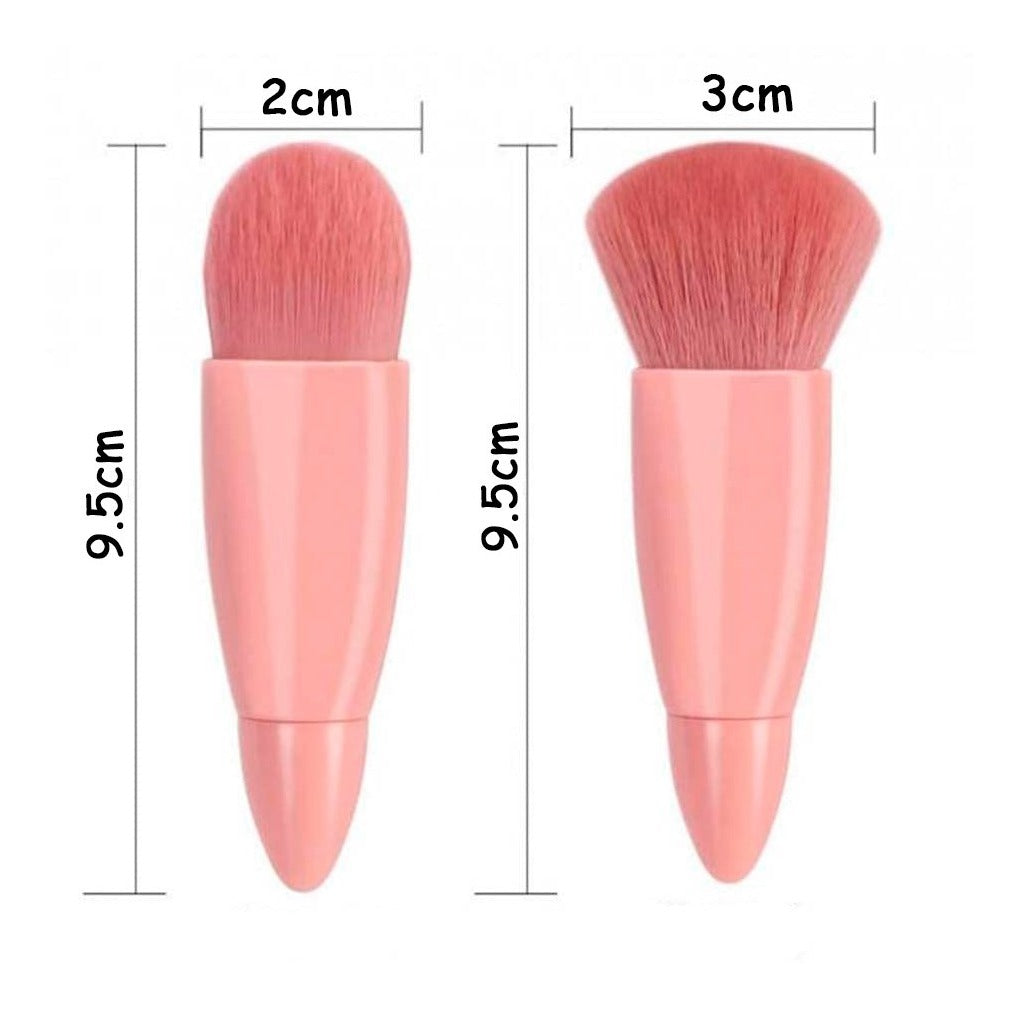 Set 5 Brochas De Maquillaje Profesionales – Material De Alta Calidad Con Estuche Espejo