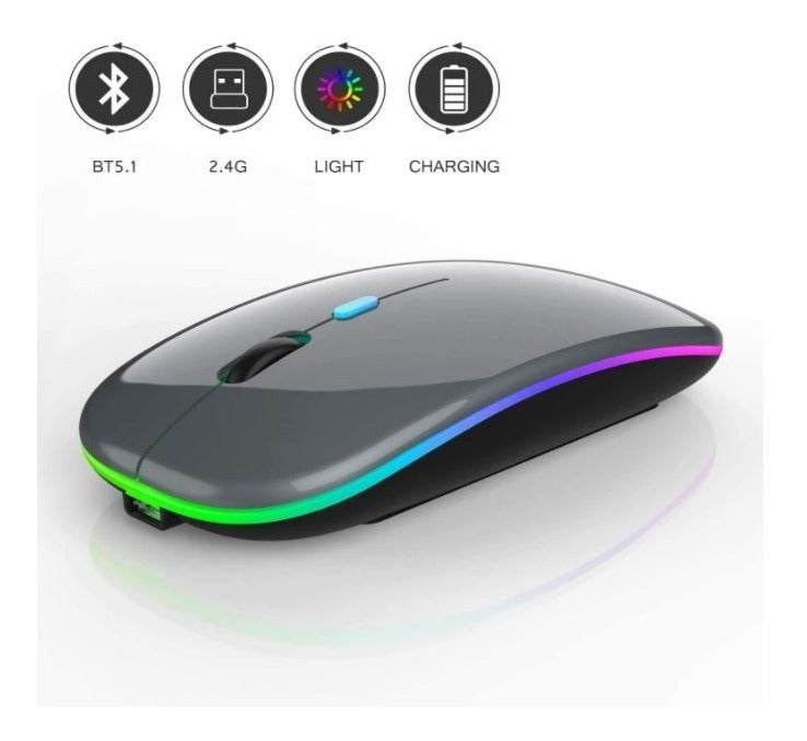 XYZ Mouse Bluetooth Inalámbrico 2.4g – Silencioso y Recargable