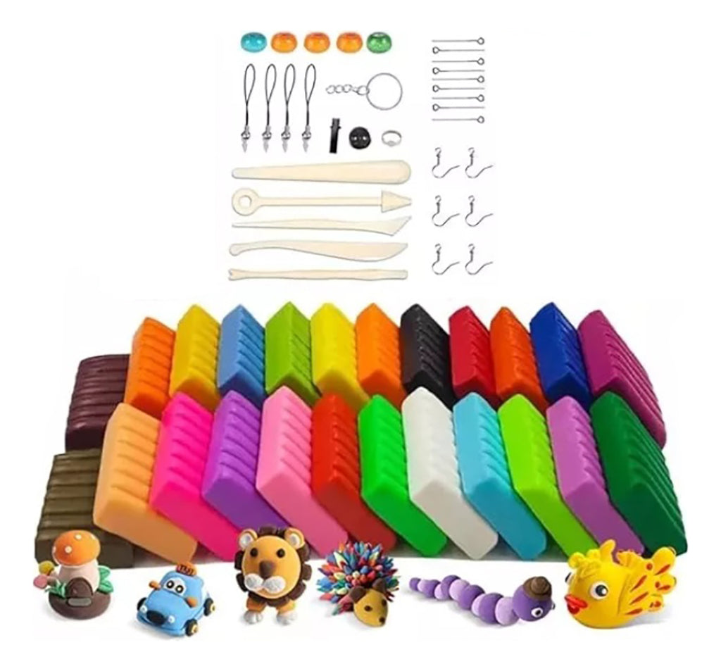 TECHVIDA Kit De Arcilla Polimérica 32 Colores – Experiencia Creativa Excepcional