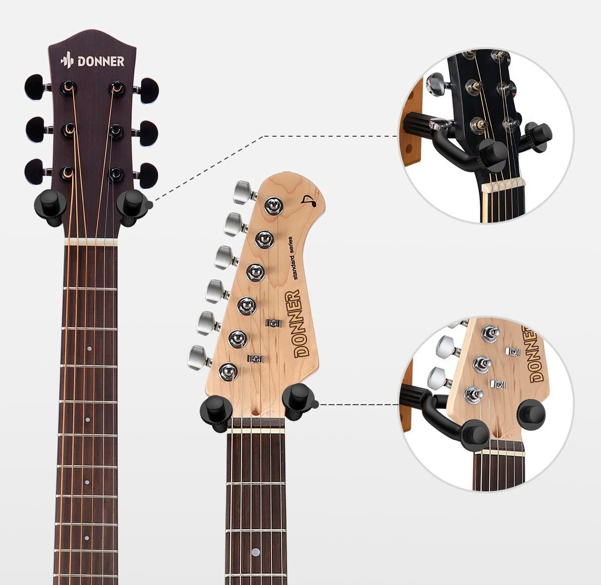 oporte Colgador De Pared Para Bajo Guitarra – Seguridad Y Estilo Elegante