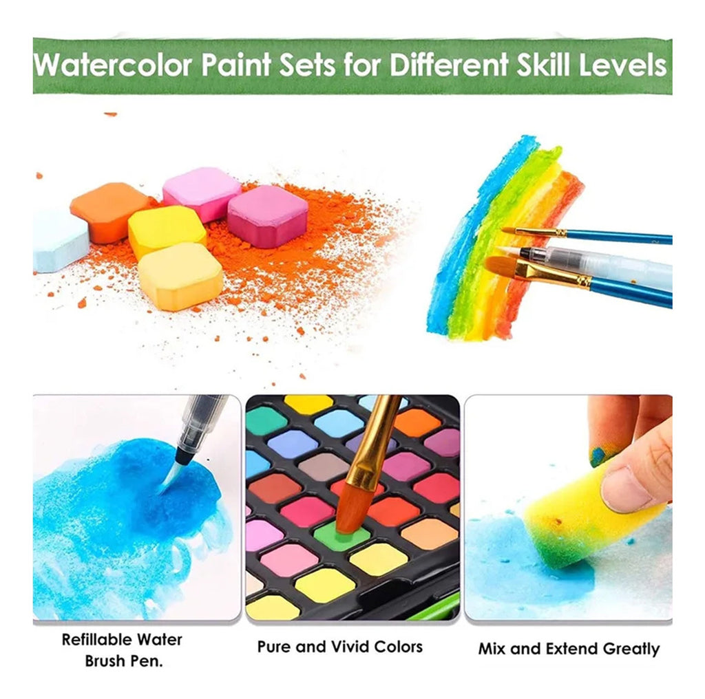 Art Kit Acuarelas Profesionales 48 Colores – Experiencia Creativa Versátil