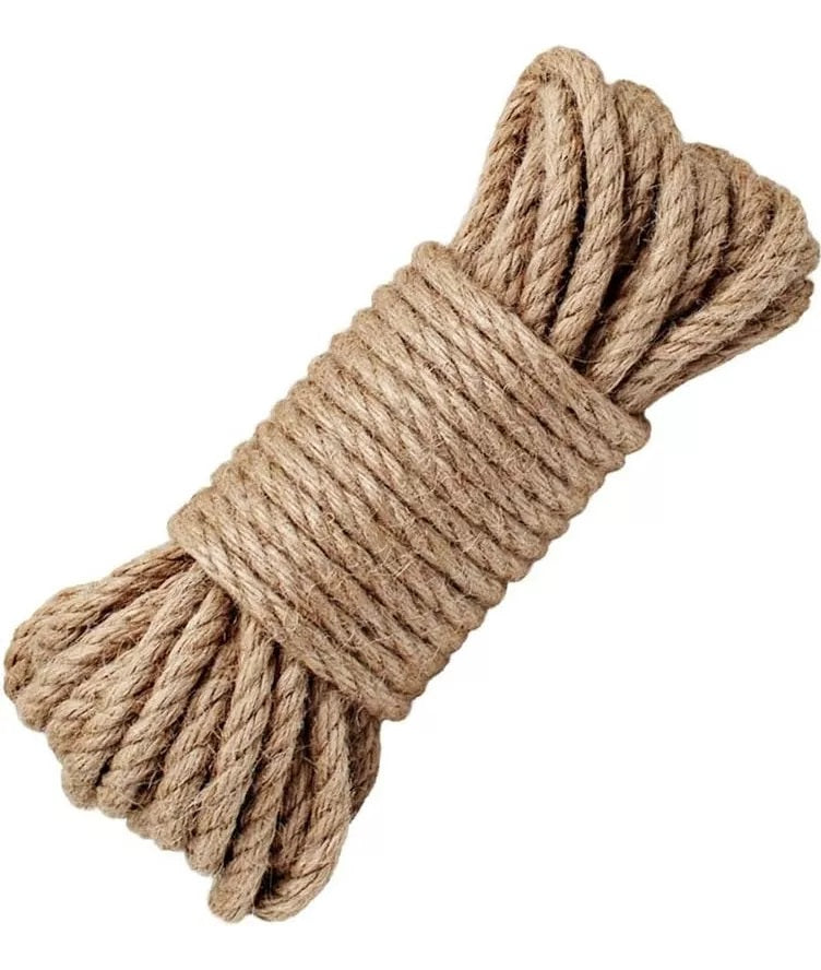 Cuerda Cáñamo Yute 10 Mts 8 Mm – Resistencia Excepcional para Decoración y Artesanías