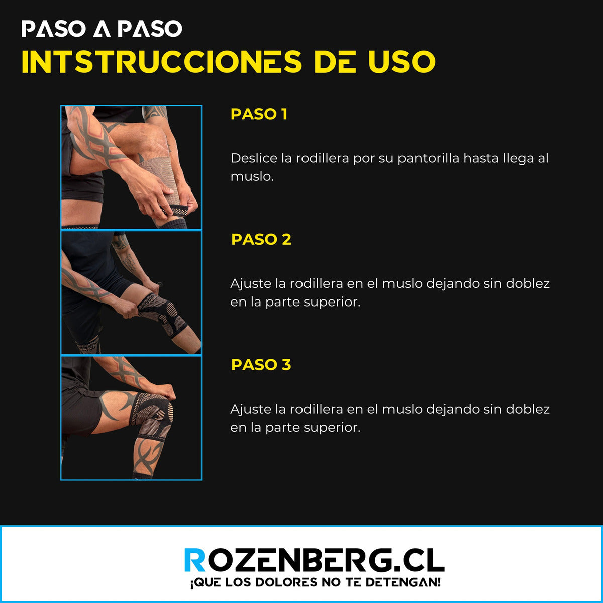 Rozenberg Rodilleras Compresión X2 – Alivio y Protección Con Fibra De Cobre