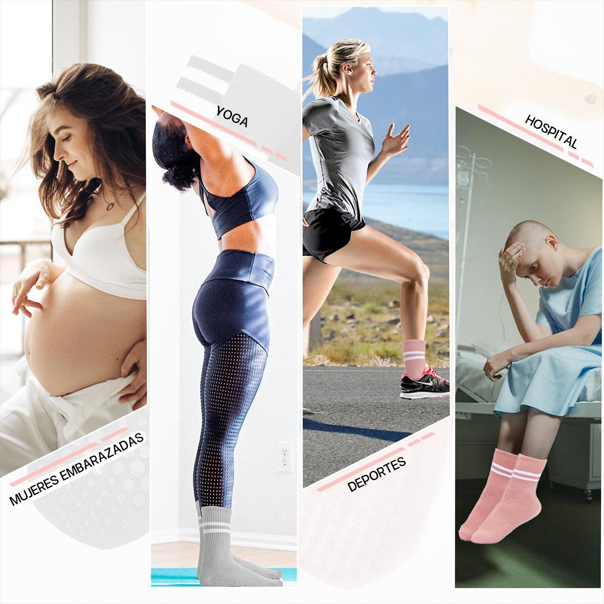 Calcetines Antideslizantes Yoga Pilates – Comodidad y Estabilidad para Ejercicio