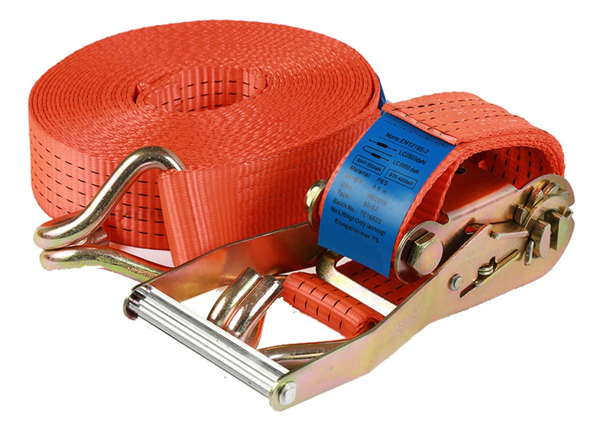 Slinga Eslinga Linga Amarre Tensor 5cmx6mts – Resistencia de 5000kg para Cargas Pesadas