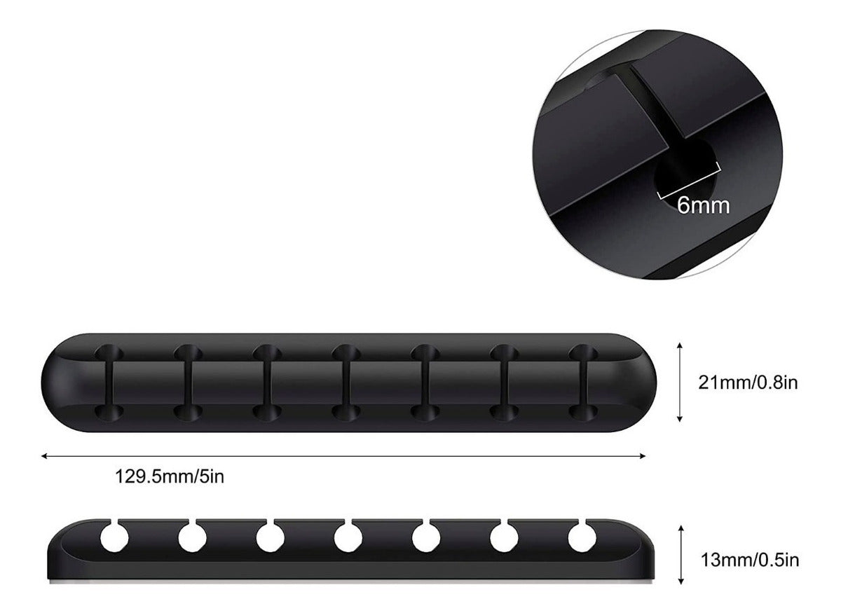 Organizador De Cables De Silicona 7 Ranuras – Solución Eficaz Para Evitar Enredos