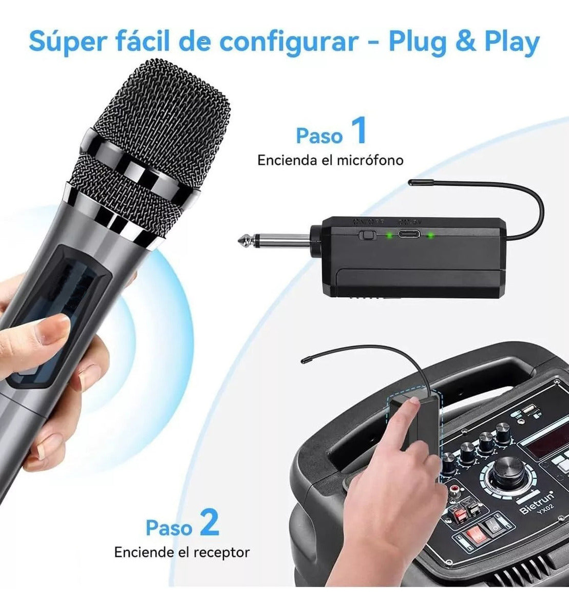 Micrófono Inalámbrico Profesional Karaoke Kit 2pcs – Calidad de Sonido Excepcional