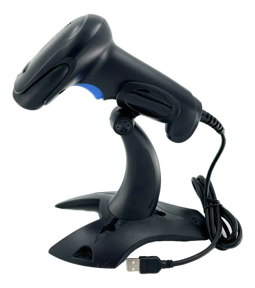 XYZ Lector Código De Barra Láser USB Con Base – Lectura Rápida Y Precisa