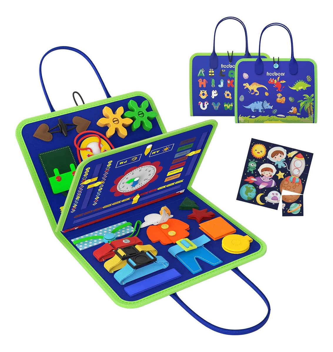 Montessori Creations Libro Sensoriales Interactivo – Mejora la Destreza Motriz Fina