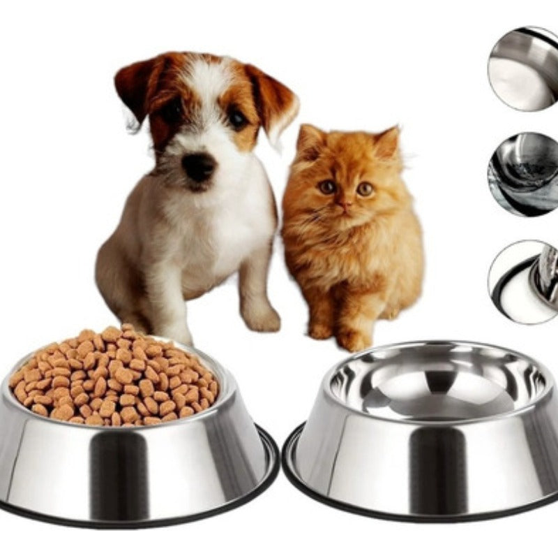 Rozenberg Comedero Perro Platos Para Perros Gatos 18cm – Material de Acero Inoxidable Durable