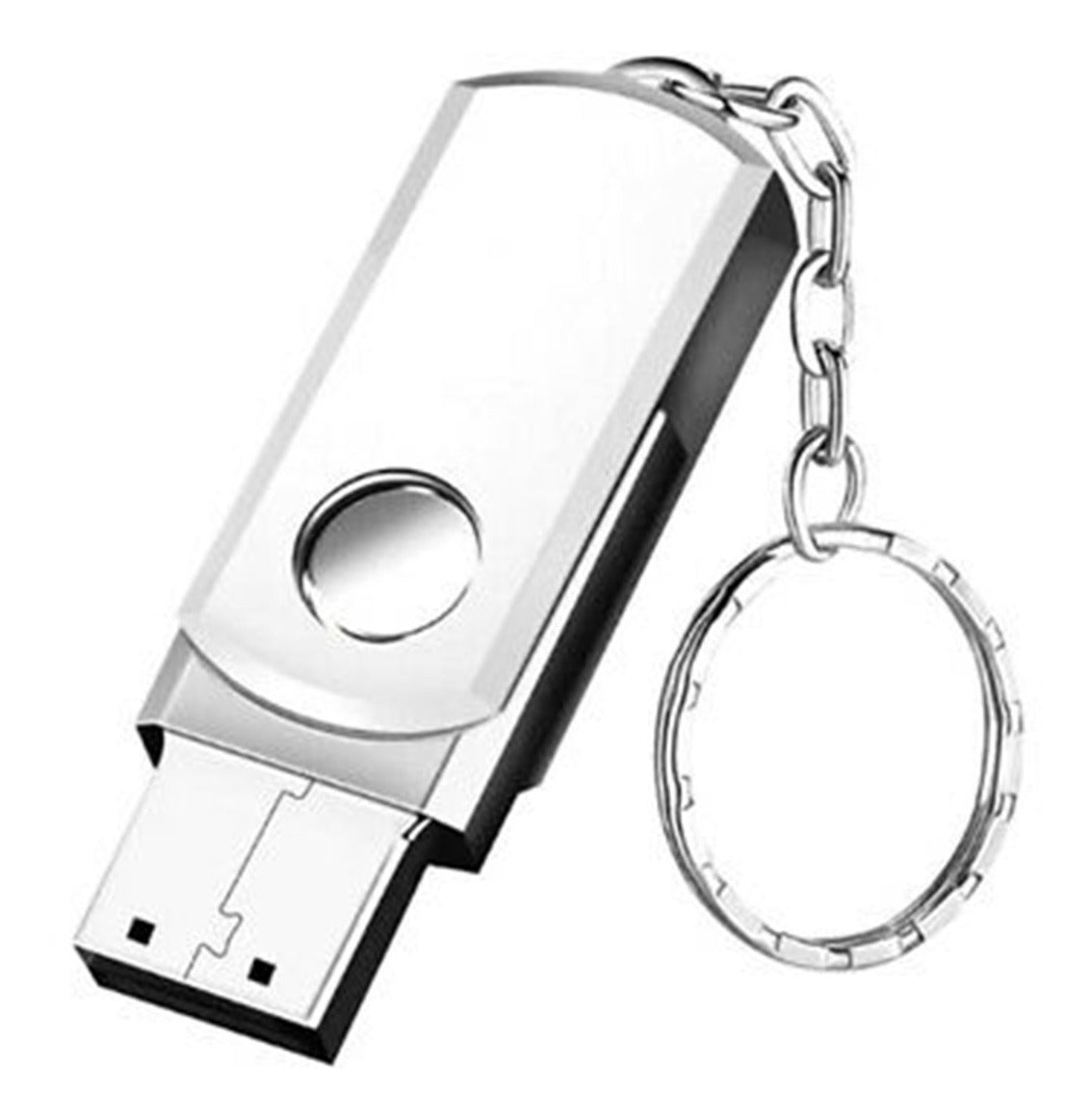 Pendrive Llavero Metálico Giratorio 8GB – Almacenamiento Compacto y Elegante