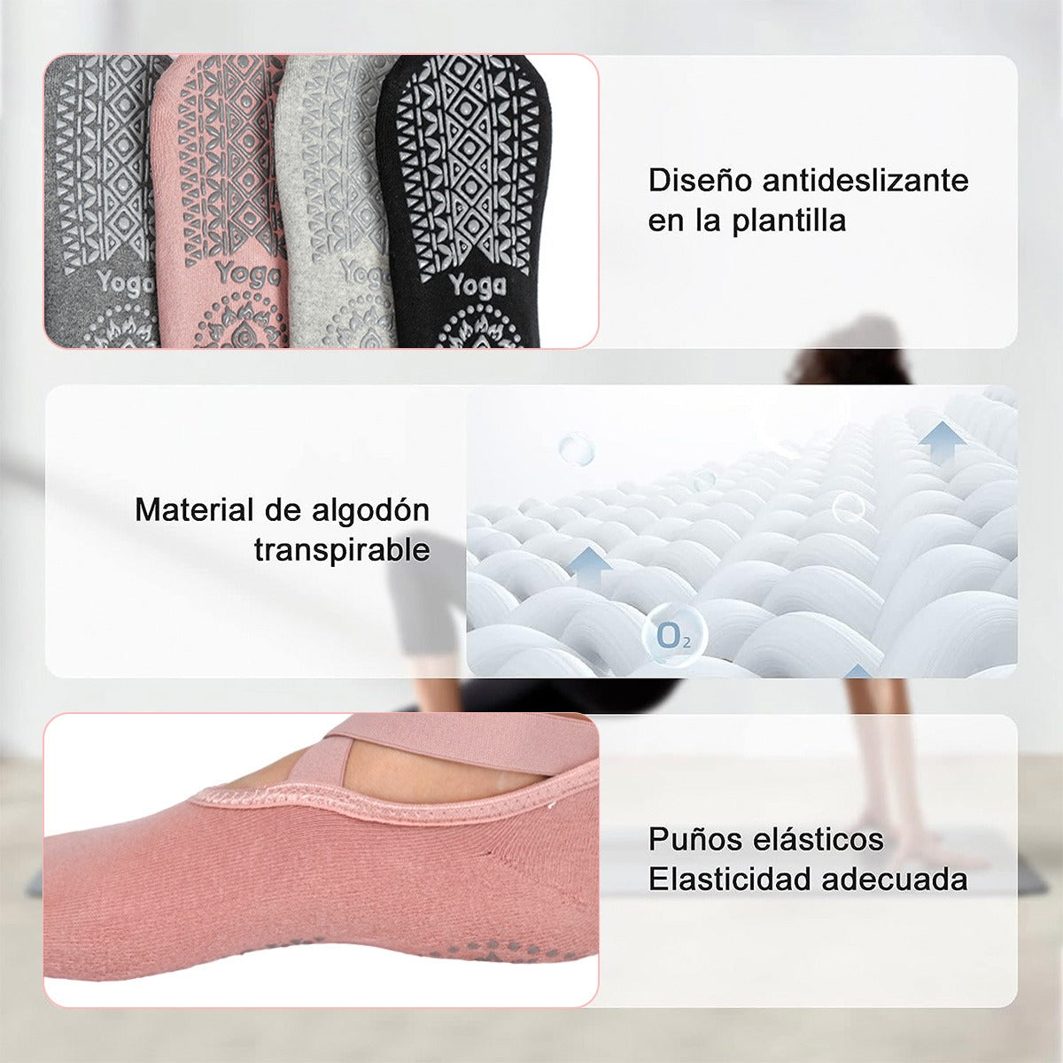 Calcetines Antideslizantes Yoga Pilates – Máximo Confort y Estabilidad